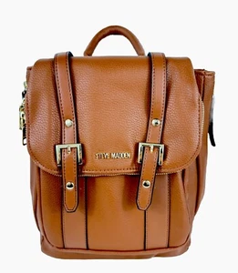 NEW Steve Madden Cognac Brown Blee Women’s Backpack - Picture 1 of 13