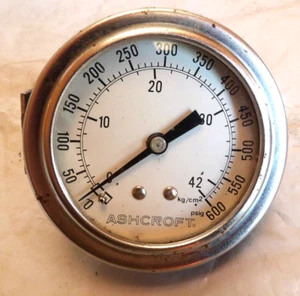 Ashcroft Oil Pressure Panel Gauge 0-600 PSI - Picture 1 of 4