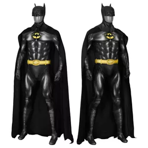 The Flash 2023 Michael Keaton Batman Jumpsuit Superhero Cosplay Costume Party UK - Picture 1 of 17