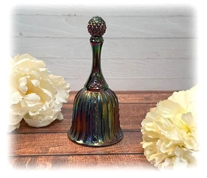 Campana de vidrio de carnaval púrpura Fenton 1977 de colección patrón Fabergé iridiscente 8466 CN - Imagen 1 de 7