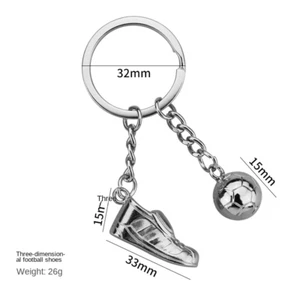 2024 European Cup football keychain pendant fan souvenir metal 3D three-dimensio - Picture 1 of 1