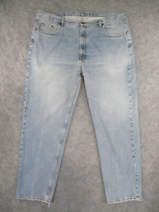 Bill Blass Jeans Mens 42x32 Blue Denim Straight Leg Retro Outdoors Broke In - Picture 1 of 16