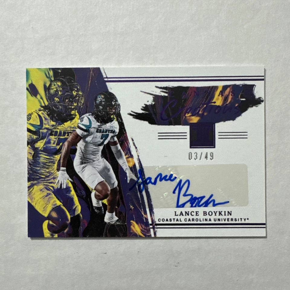 Lance Boykin 2023 Chronicles Impeccable Draft Picks #03/49 - Image 1 of 4