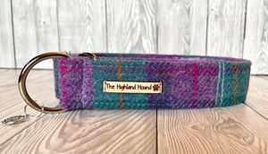 1.5" Summer Isles Harris Tweed Fishtail Martingale Dog Collar Greyhound, Whippet - Picture 1 of 8