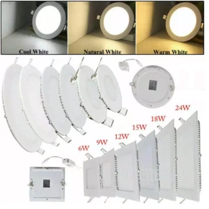 LED Panel Einbaustrahler Einbauleuchte Deckenleuchte EinbauSpots flach slim 230V - Bild 1 von 18