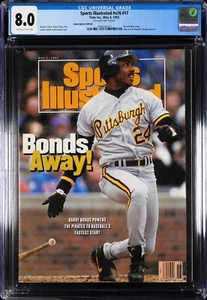 1992 Subscription Sports Illustrated Baseball Barry Bonds 1st Cover RC CGC 8.0 - Picture 1 of 2