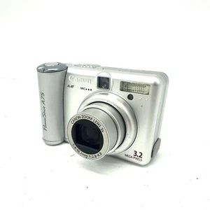 Canon PowerShot A75 Silver 1.8" LCD 3.2MP Digital Camera 3X Optical Zoom Tested - Picture 1 of 8