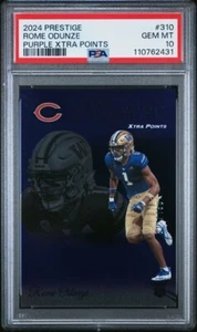 Roma Odunze 2024 PSA 10 Orsi Rookie Xtra Punti Viola /150 (RC) POP 1 - Foto 1 di 2