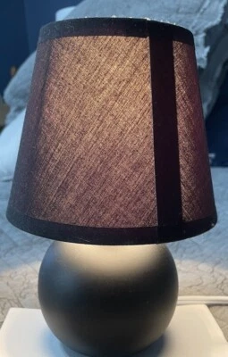 Simple Designs LT2008-YLW Mini Ceramic Globe Table Lamp Black - Image 1 of 2