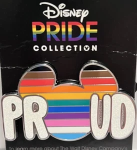 Disney Parks Rainbow Pride Proud Collection Mickey Head Proud Flag Pin - Bild 1 von 4