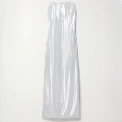 Vestido Staud Casey Bandeau Shift en Blanco Metálico - Para Mujer Talla 6 EE. UU. Foto 1 de 4