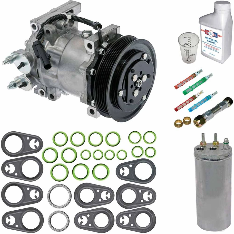 Compresor de aire acondicionado Omega para Jeep Liberty 2002 2003 2004 2005 con kit de reparación de aire acondicionado GAP Foto 1 de 1