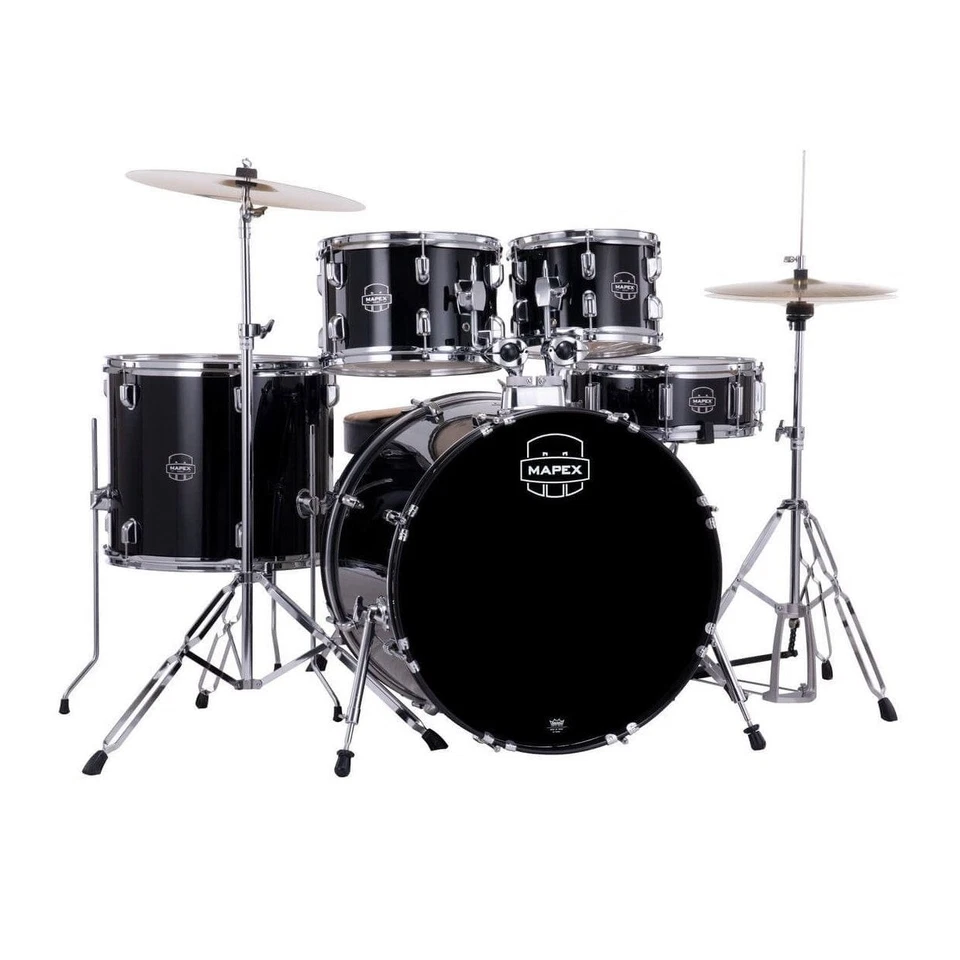 Mapex COMET 5-Piece 20" BD Complete Drum Kit Dark Black CM5044FTCDK