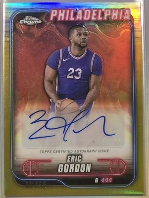 2025 Topps Chrome Eric Gordon Gold Border Refractor/50 TCA-EG - Image 1 of 2