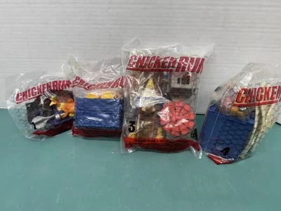 Lote de 4 juguetes Happy Meal vintage sellados Chicken Run 2000 DreamWorks Burger King Foto 1 de 2