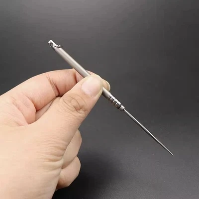 Hot Titanium EDC Toothpick With Protective Case Holder Keychain Multi Tool Gift - Image 1 of 4