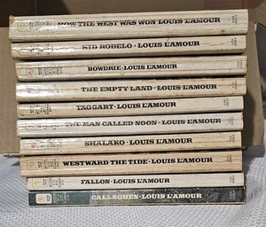 Lot #7 LOUIS L'AMOUR LOT OF 10 VINTAGE WESTERN PAPERBACKS  - Picture 1 of 13