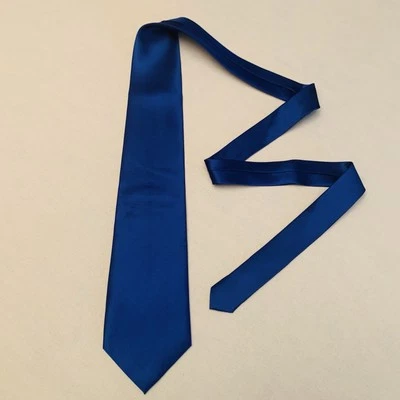 Biagio 100% Silk Neck Tie Men’s 58in Solid Royal Blue Formal Wedding Office New - Image 1 of 4