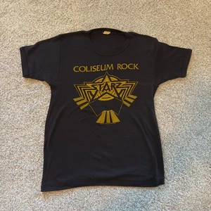 RARE 1978 AUCOIN STARZ COLISEUM ROCK BLACK CONCERT TOUR T-SHIRT w/ M TAG SS MT- - Picture 1 of 6