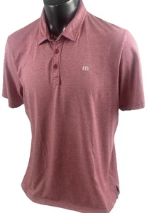 Travis Mathew Golf Polo Shirt Mens 2XL Performance Made In Peru Rose Red #1MM211 - Picture 1 of 24