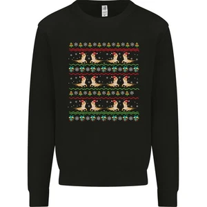 Christmas Bearded Dragon Xmas Reptile Kids Sweatshirt Jumper - Picture 1 of 33