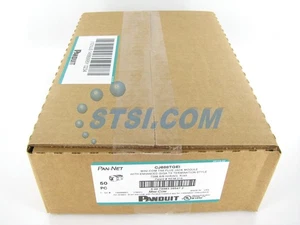 (BOX OF 50) Panduit CJ688TGEI Cat6 Mini-Com Jack Module, Ivory GENUINE ~STSI - Picture 1 of 4