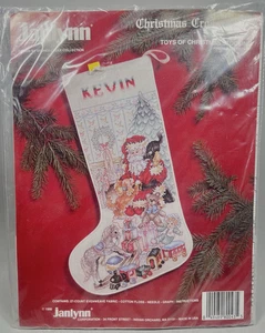 Janlynn TOYS OF CHRISTMAS Stocking Counted Cross Stitch Kit 80-43 NEW 1990 - Picture 1 of 6
