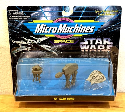 De colección Nuevo 1995 Star Wars IV #4 Micro Máquinas Paquete de 3 Set AT-AT Imperial Probot Foto 1 de 4