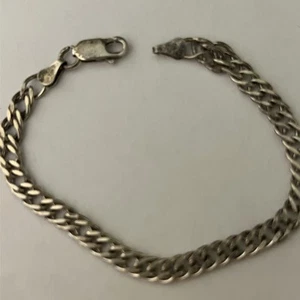 ❤️BRACCIALE VINTAGE CS ARGENTO STERLING CATENA MAGLIA CUBANA 9 GRAMMI - Foto 1 di 4