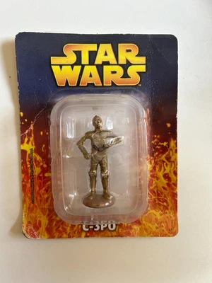 C-3PO Star Wars Modellino in metallo scala 1:32 2005 Lucas Film con blister - Immagine 1 di 2