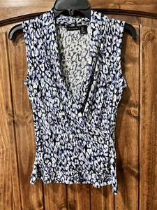 Tahari Women's Multicolor Sleeveless Cross Front Top Size Small NWOT - Picture 1 of 4