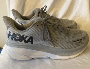 Zapatos para correr Hoka One One Clifton 9 Harbor gris niebla para hombre talla 9 D EXCELENTES - Imagen 1 de 11