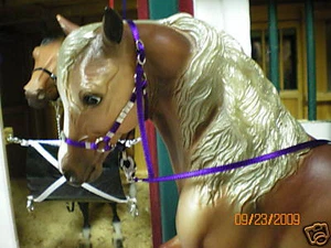 Jaapi PURPLE & SILVER studded halter #2, fit Breyer CM - Picture 1 of 1