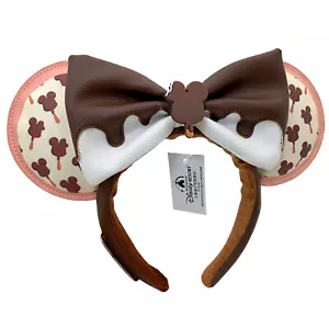 Disney-Parks 50th Loungefly Minnie Ears Mickey-Mouse Headband Chocolate Popsicle - Picture 1 of 9