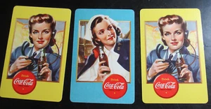 1940s WW II Era Coca Cola Playing 3 Spotter Cards - Picture 1 of 2