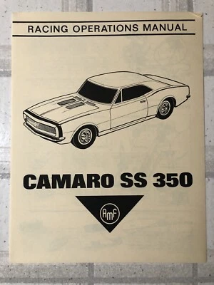 AMF WEN-MAC GAS POWERED 1968 CHEVY CAMARO SS 350 REPRODUCTION OPERATIONS MANUAL - Image 1 of 3