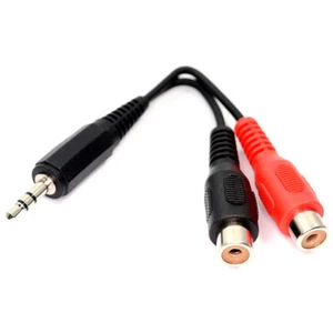 3.5mm Stereo Jack to Twin Phono RCA Sockets Adapter Cable - Picture 1 of 8