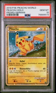 PSA 10 Pikachu Holo World Collection Promo German 2010 Pokemon - Picture 1 of 2