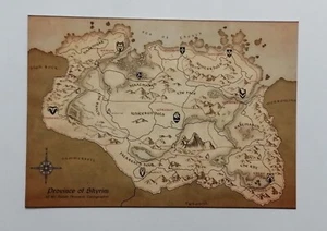 Karte von Skyrim - Himmelsrand – Postkarte - Bild 1 von 1