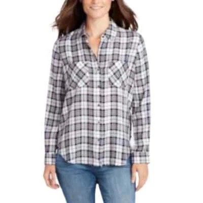 Camisa para mujer William Rast mediana con botones manga larga bolsillos cuello Foto 1 de 4