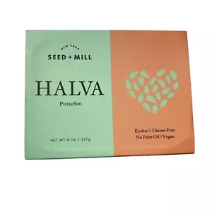 Seed + Mill Pistachio Halva 8 Oz Kosher Gluten-Free Vegan No Palm Oil - Picture 1 of 3