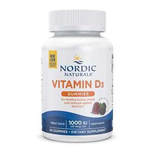 Nordic Naturals Vitamin D3 1000 IU Gummies Berry Flavour 120 Gummies - Picture 1 of 3