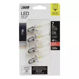 7-Watt Equivalent C7 Soft White LED Night Light Replacement Bulb - 4 Pack - Picture 1 of 6