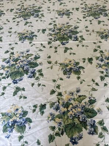 Vintage Waverly Garden Room SWEET VIOLETS Floral Queen Flat Sheet - Picture 1 of 7