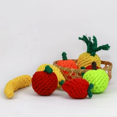 狗水果绳玩具小狗和猫,软咀嚼绳玩具 — 第 1/4 张图片