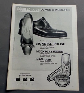 PUB PUBLICITE ANCIENNE ADVERT CLIPPING 300817/ MONDIAL POLISH VIE DES CHAUSSURES - Picture 1 of 1