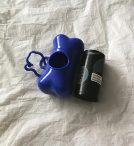 Hundekotbeutelspender Blau + 1Rolle Kotbeutel - Bild 1 von 1
