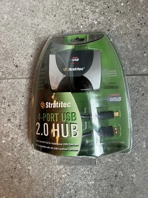 Stratitec 4 Port USB 2.0 Multi HUB W/ 6.5 Ft USB Cable! New Factory Sealed - Image 1 of 2