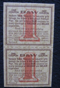 B & W Brown and Williamson Tobacco Company - Includes Shipping! - Picture 1 of 3