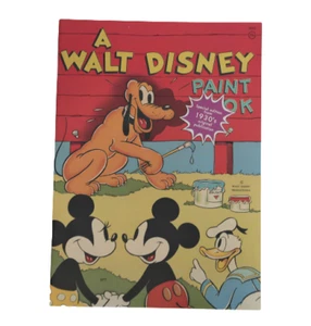 Vtg 1970's Walt Disney Paint Book reproduction of 30's Original Mickey Ephemera - Picture 1 of 12